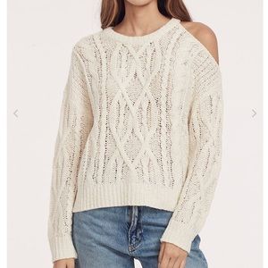 360 Cashmere Sierra Silk Cable Crew NWT